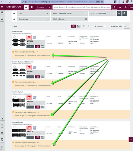 Screenshot partsfinder Febi Bilstein