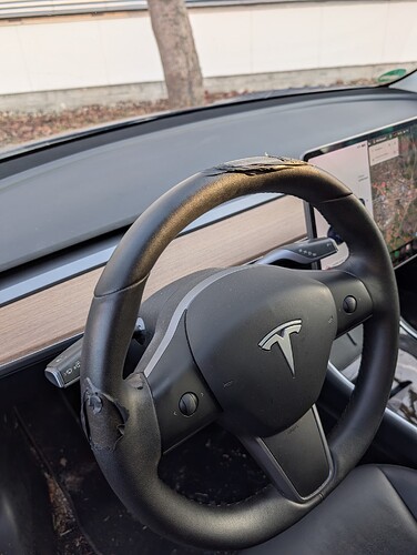 tesla original steering wheel-3
