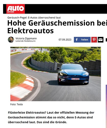 Auto Zeitung_E- Autos sind laut