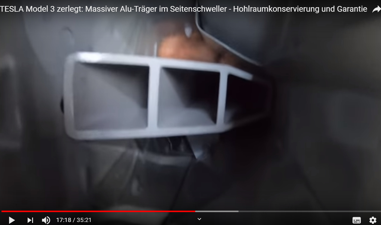 TESLA Model 3 zerlegt: U.a. Hohlraumversiegelung, Qualität - Model 3 ...