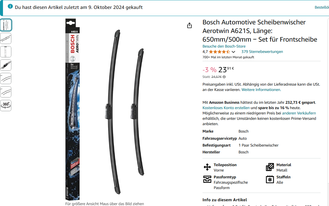 Produktbild von Scheibenwischer Am Tesla Model S Tauschen | Vorne & Hinten | Anleitung
