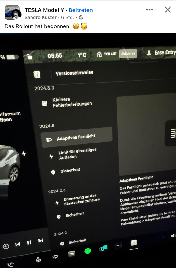 Tesla Adaptives Fernlicht