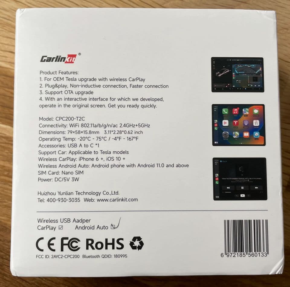 [Verkauft] Neuer Android Auto und Carplay Adapter Carlinkit CPC200-T2C ...